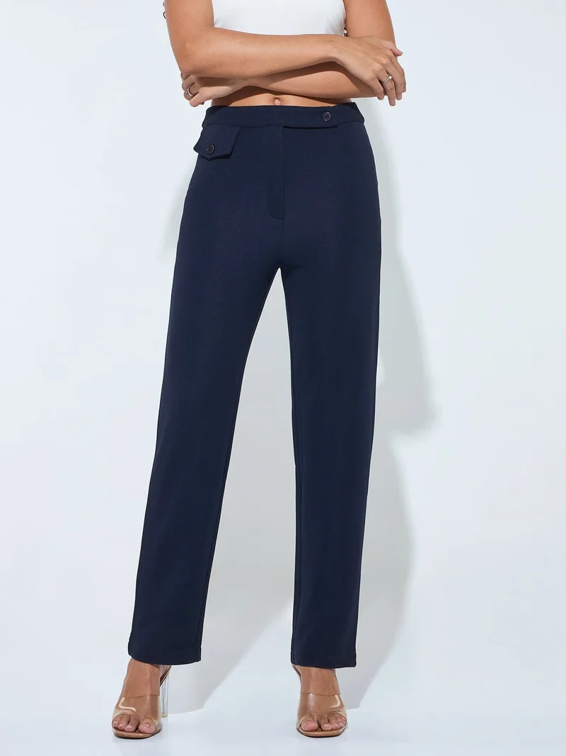 Outzidr Navy Blue Navy Blue Leggings for Women | Best Price UAE